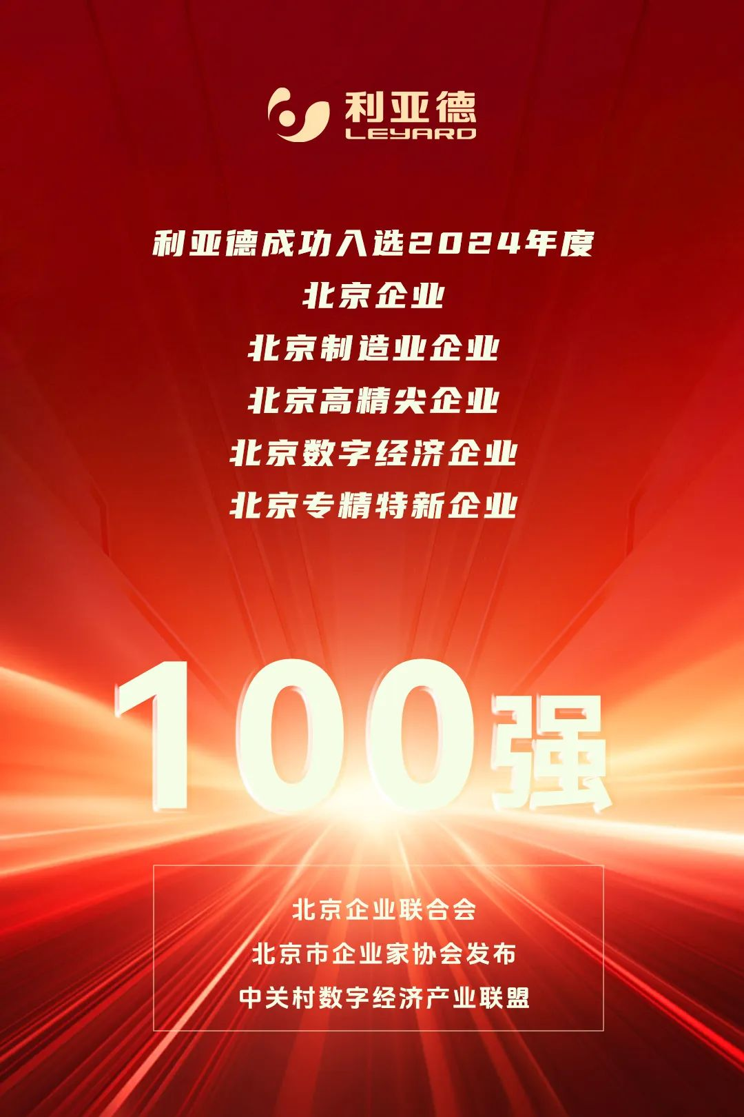  一连三年！优发国际荣登北京百强企业五大榜单